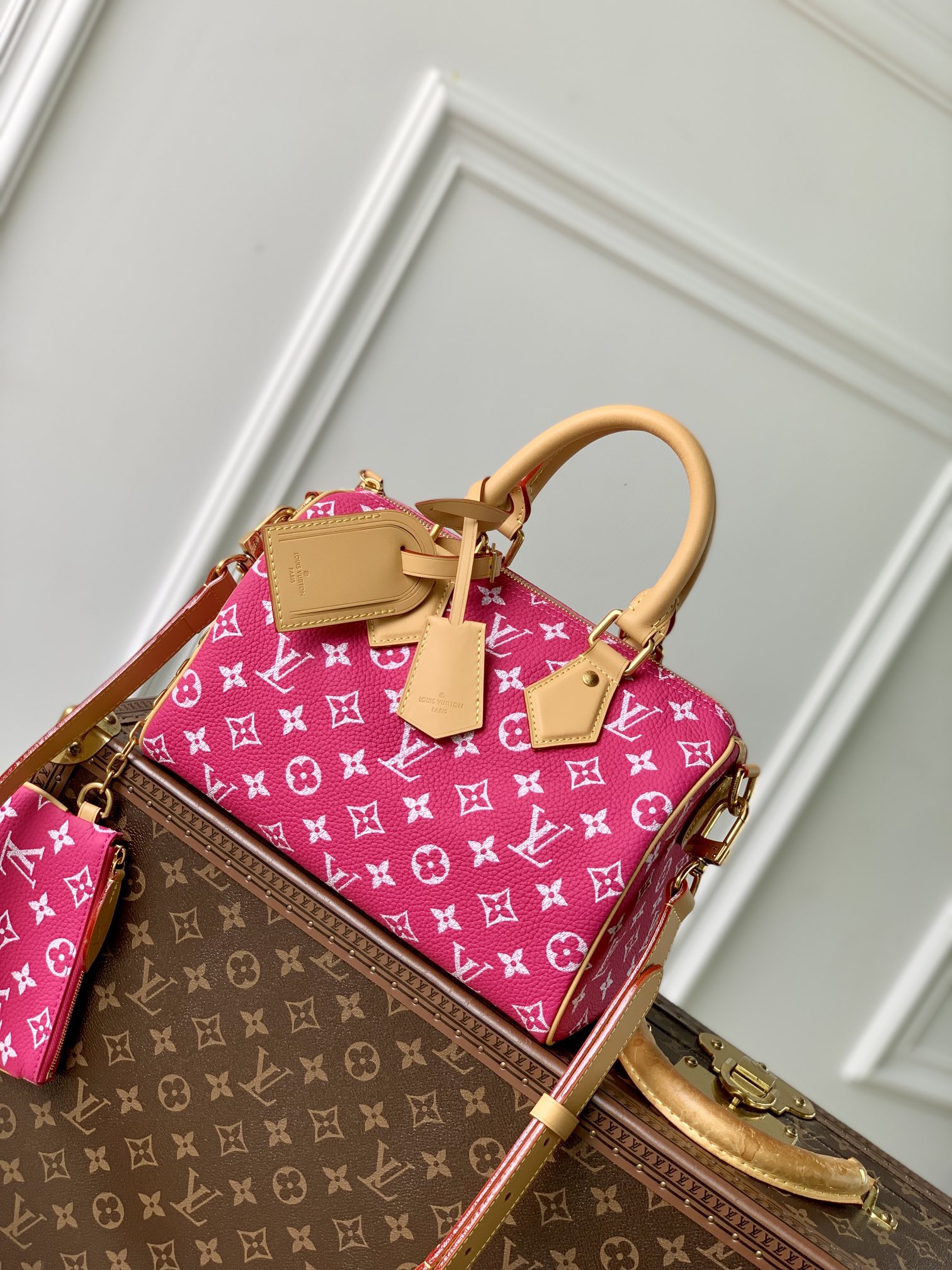 Louis Vuitton LV Speedy AAA+
 Bags Handbags Purple Polishing Canvas Cowhide Sheepskin M11562