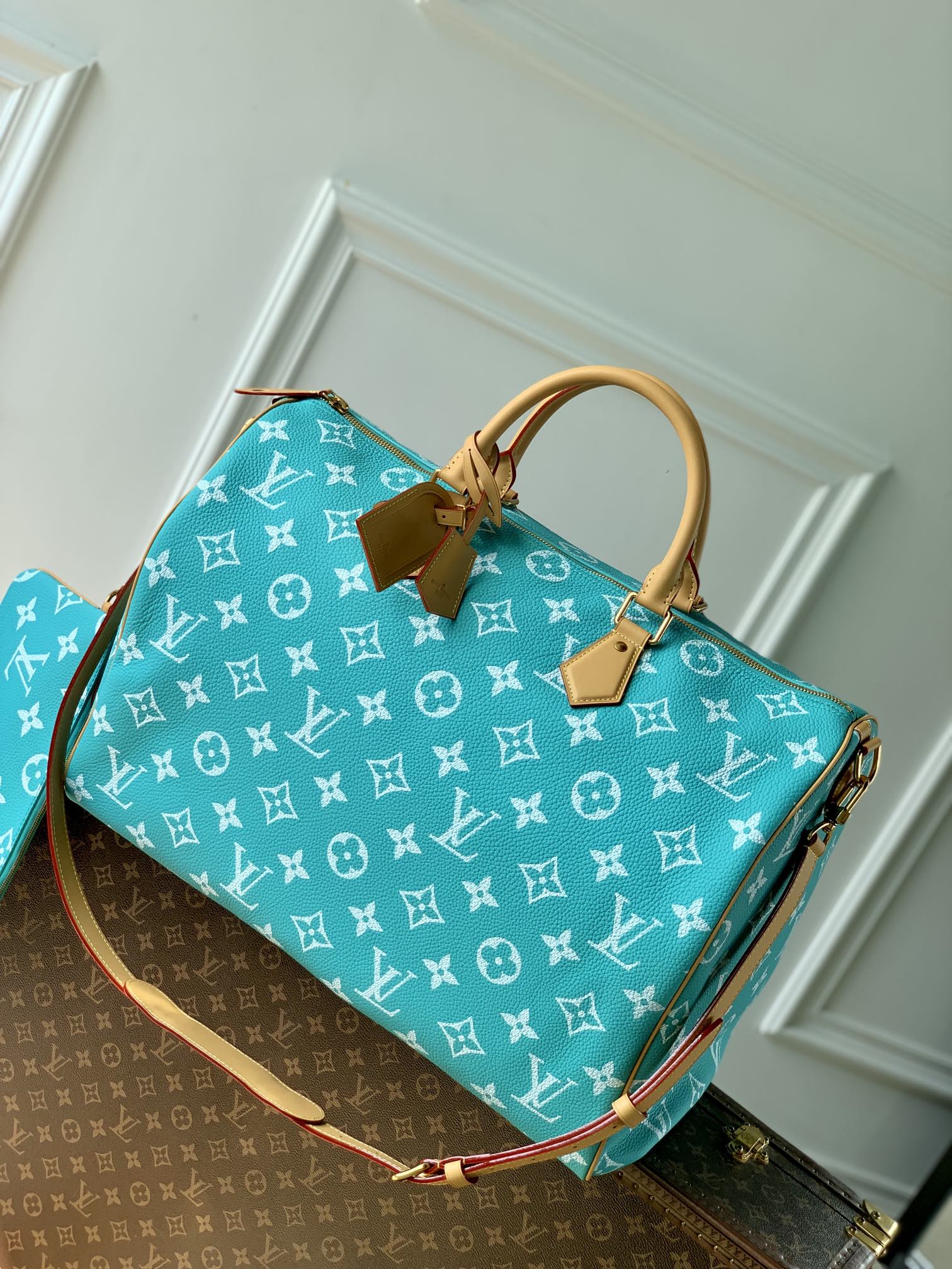 Louis Vuitton LV Speedy Bags Handbags UK Sale
 Blue Printing Canvas Cowhide Sheepskin M11564