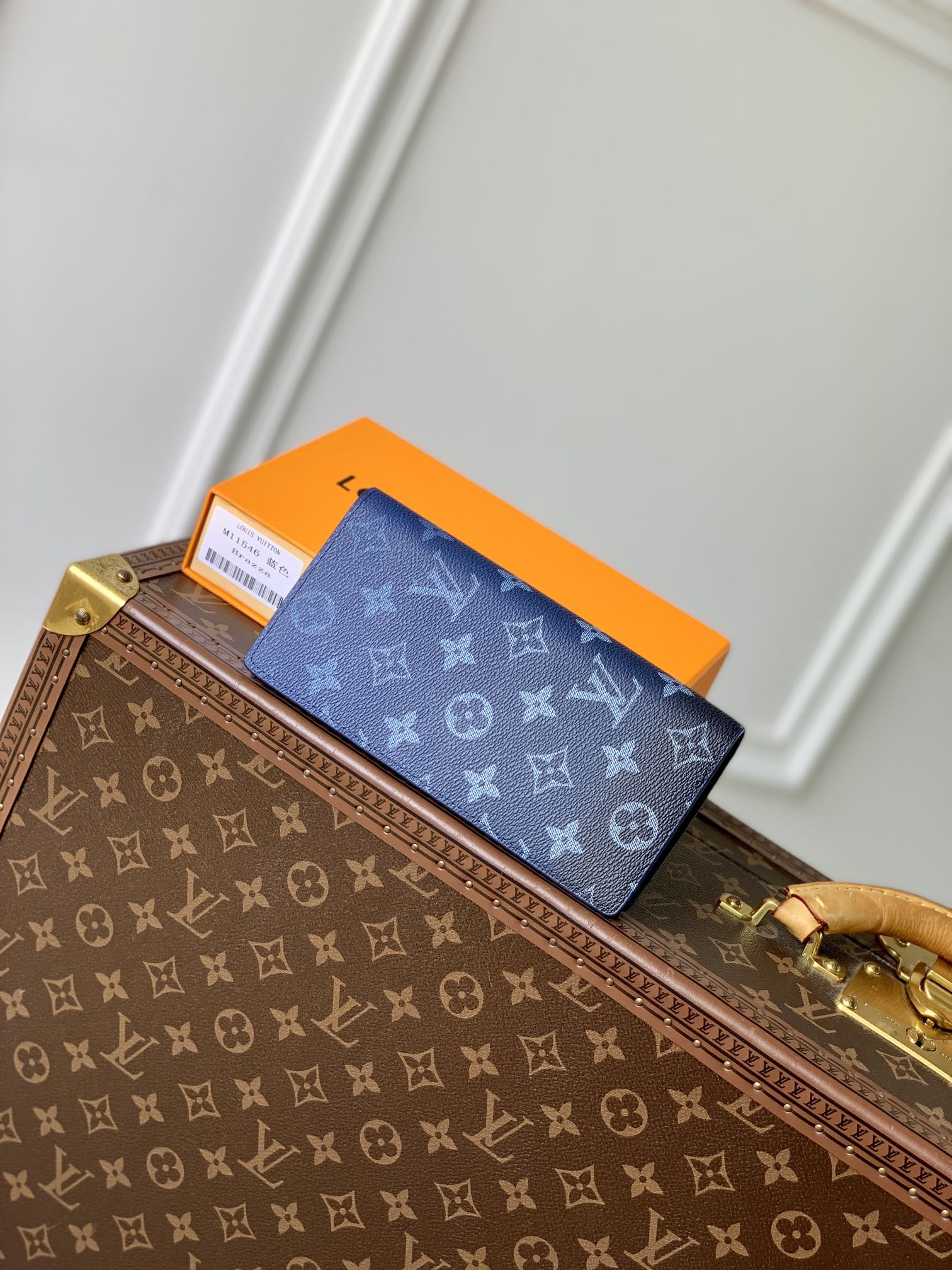 The Online Shopping
 Wallet Blue Printing Spring/Summer Collection M11546