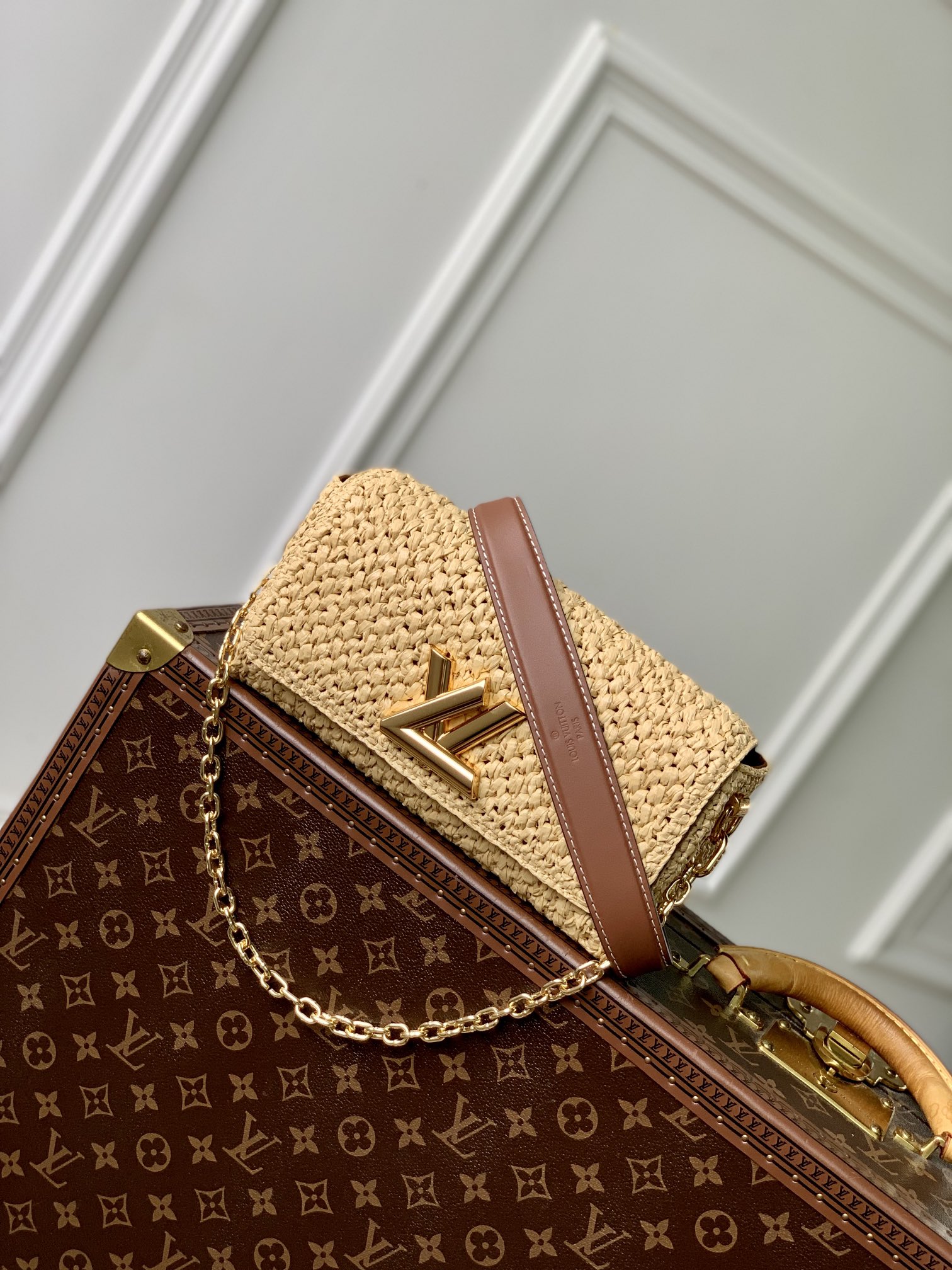 Where Can You Buy replica
 Louis Vuitton Bags Handbags Gold Weave Calfskin Cowhide Summer Collection LV Twist Chains M25030