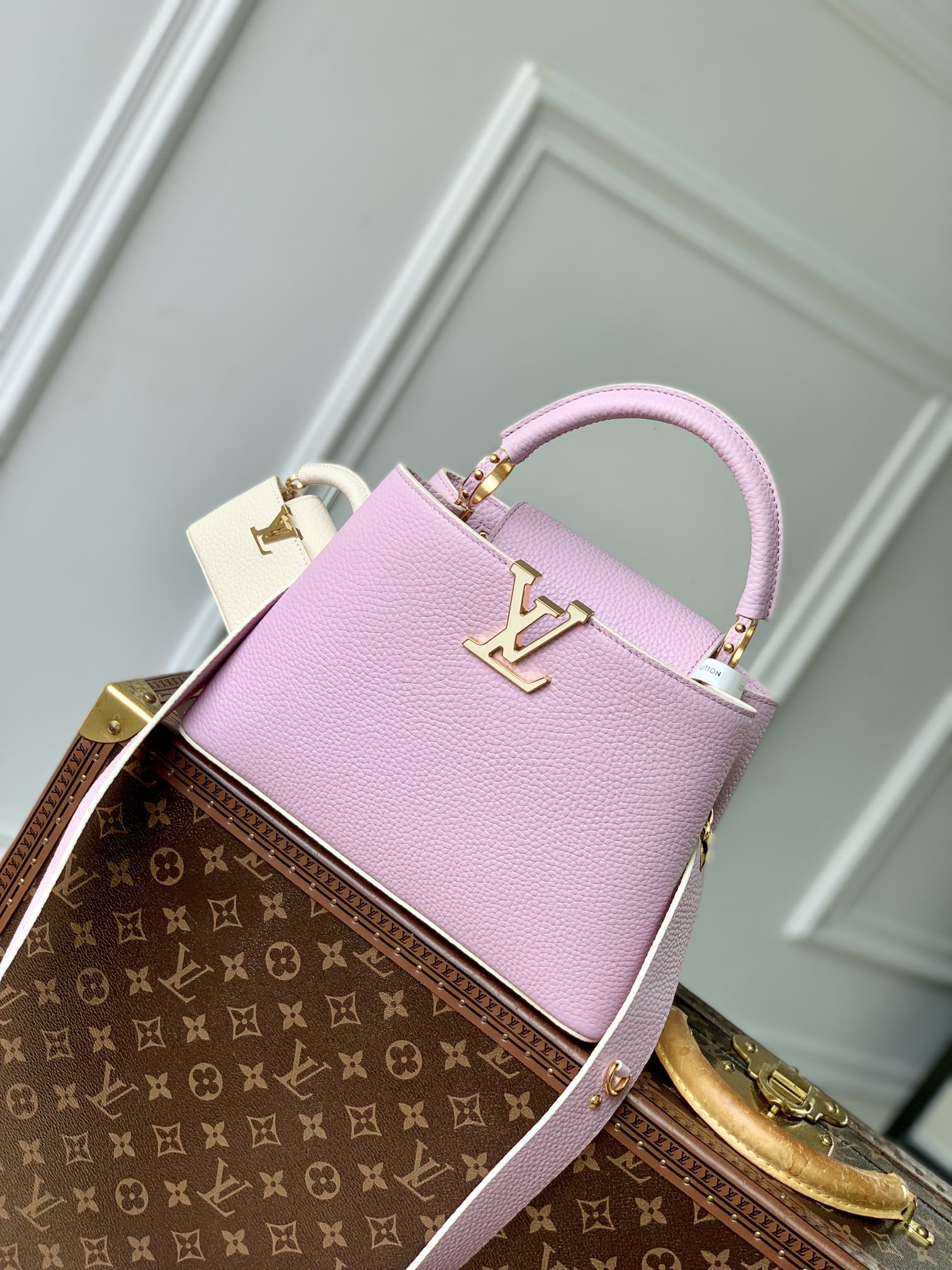 Louis Vuitton LV Capucines Tassen handtassen Roze Taurillon Mini