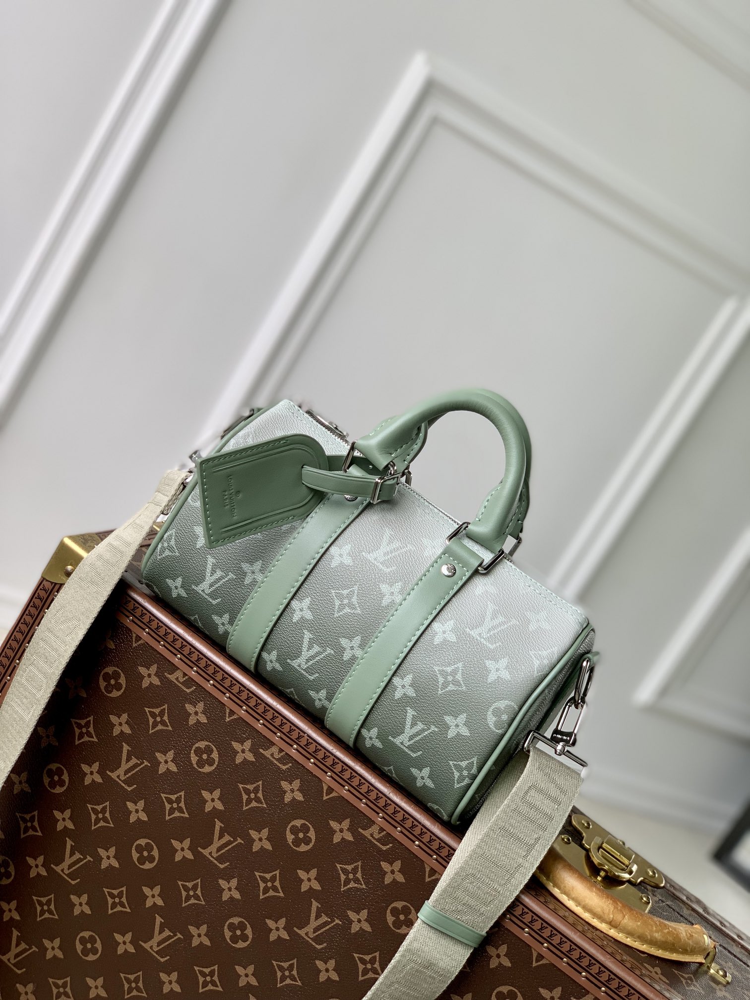 Where to buy High Quality
 Louis Vuitton LV Keepall Cheap
 Bags Handbags Green Canvas M11591