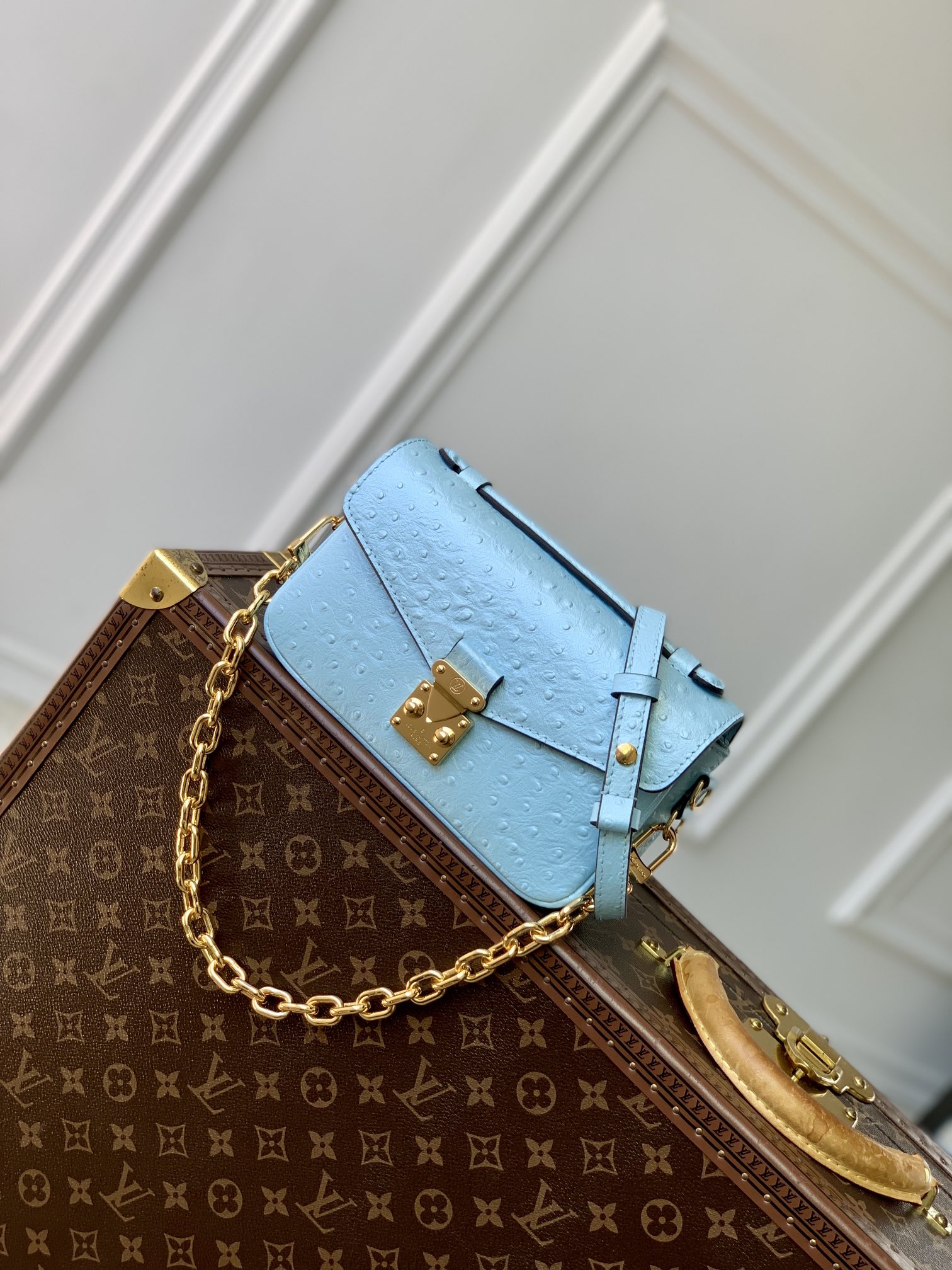 Louis Vuitton LV Pochette MeTis Tassen handtassen Blauw Kettingen N85902