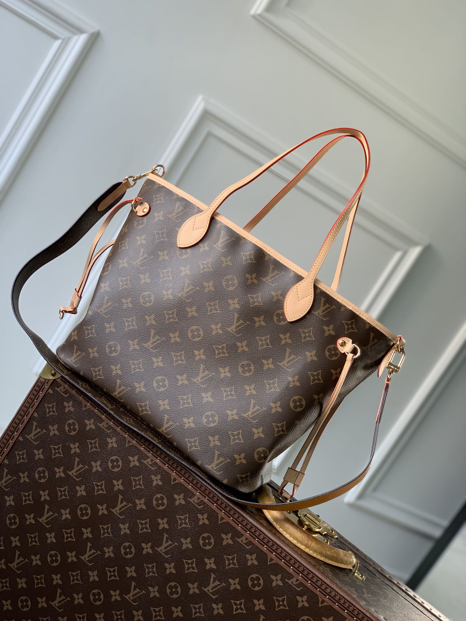 Louis Vuitton LV Neverfull Bags Handbags Monogram Canvas Fabric 1947 M11947