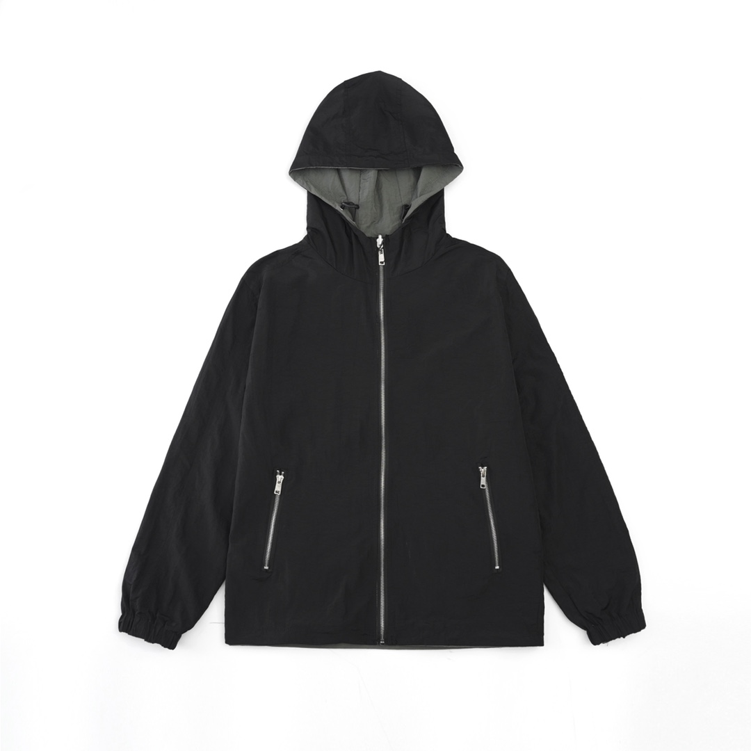 Prada Clothing Coats & Jackets Black Grey Light Gray Unisex Hooded Top