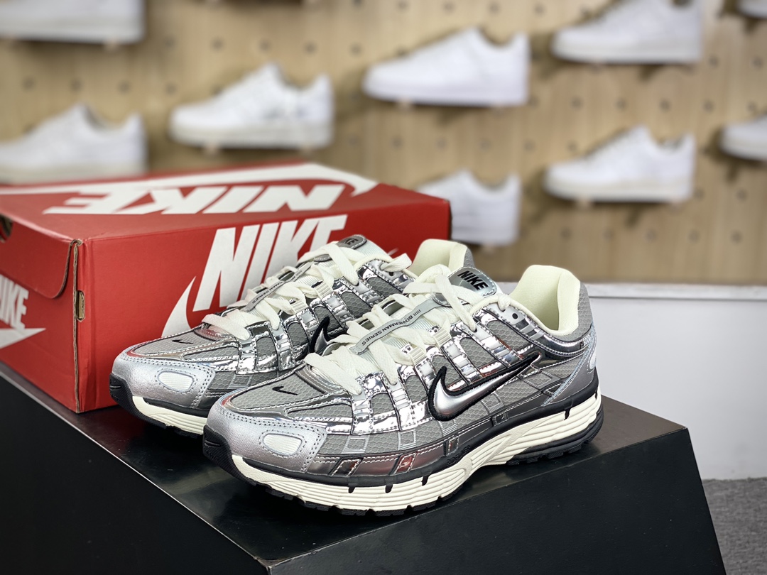 220 耐克Nike P-6000″Metallic Silver”系列低帮慢跑鞋“金属液态银黑”CN0149-001