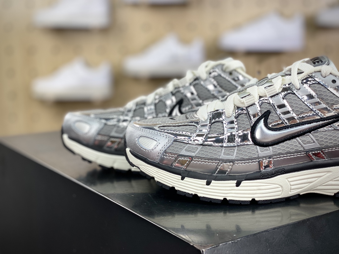 220 耐克Nike P-6000"Metallic Silver"系列低帮慢跑鞋“金属液态银黑”CN0149-001