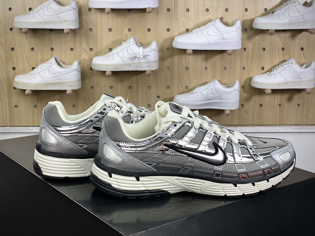 220 耐克Nike P-6000"Metallic Silver"系列低帮慢跑鞋“金属液态银黑”CN0149-001