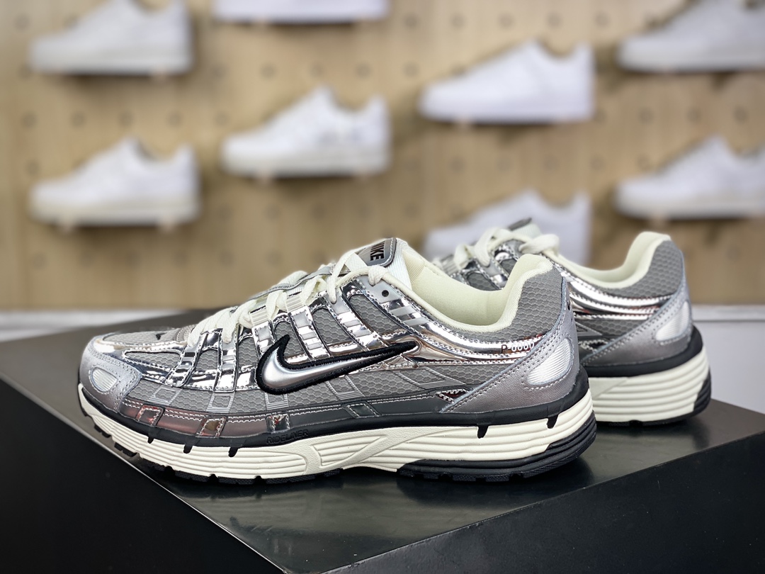 220 耐克Nike P-6000"Metallic Silver"系列低帮慢跑鞋“金属液态银黑”CN0149-001