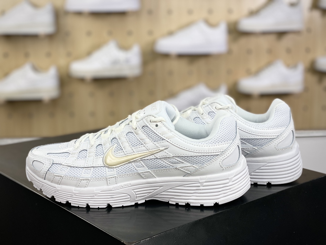 耐克Nike P-6000”Tirple White”系列低帮复古老爹风慢跑鞋“全白武士”BV1021-102