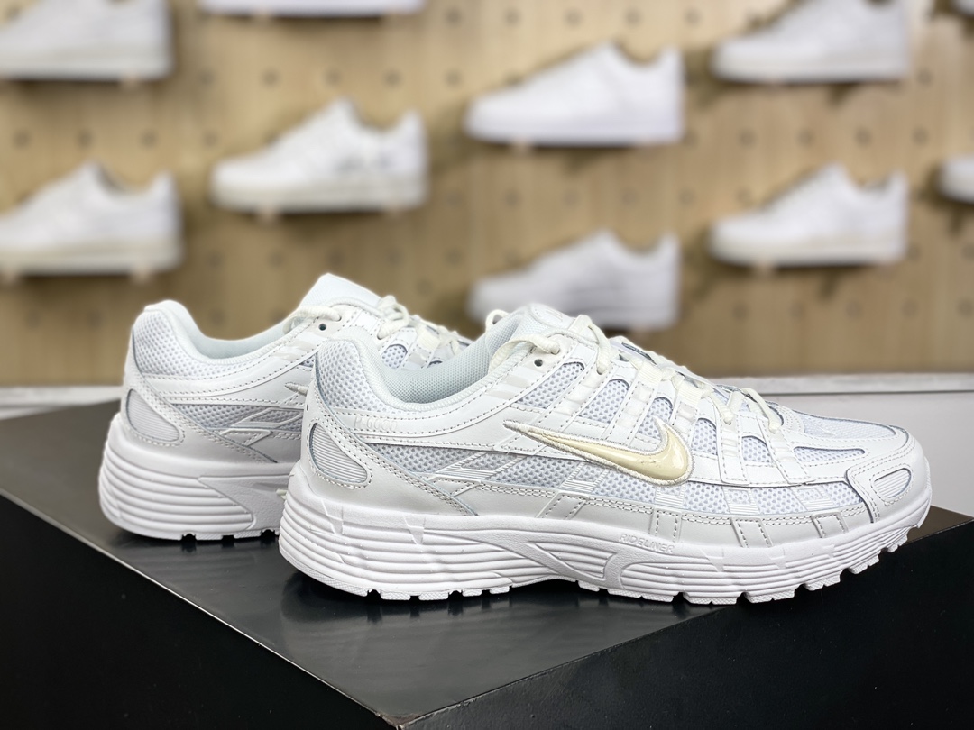 耐克Nike P-6000”Tirple White”系列低帮复古老爹风慢跑鞋“全白武士”BV1021-102