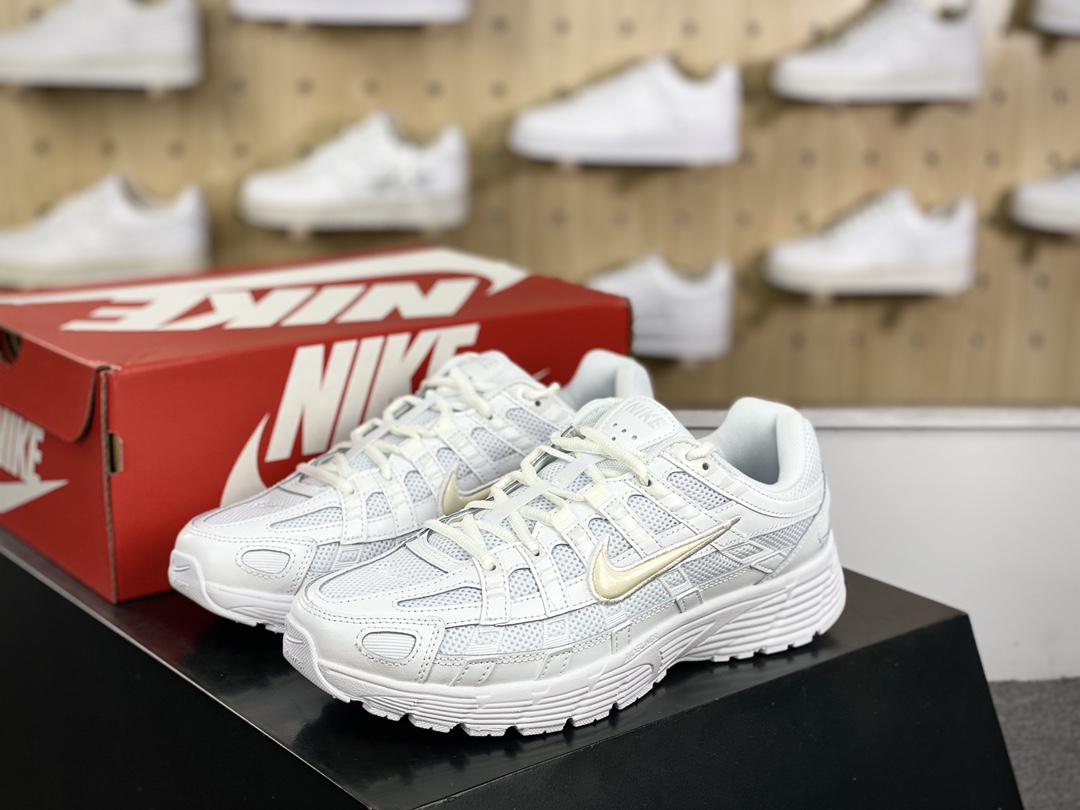 耐克Nike P-6000”Tirple White”系列低帮复古老爹风慢跑鞋“全白武士”BV1021-102