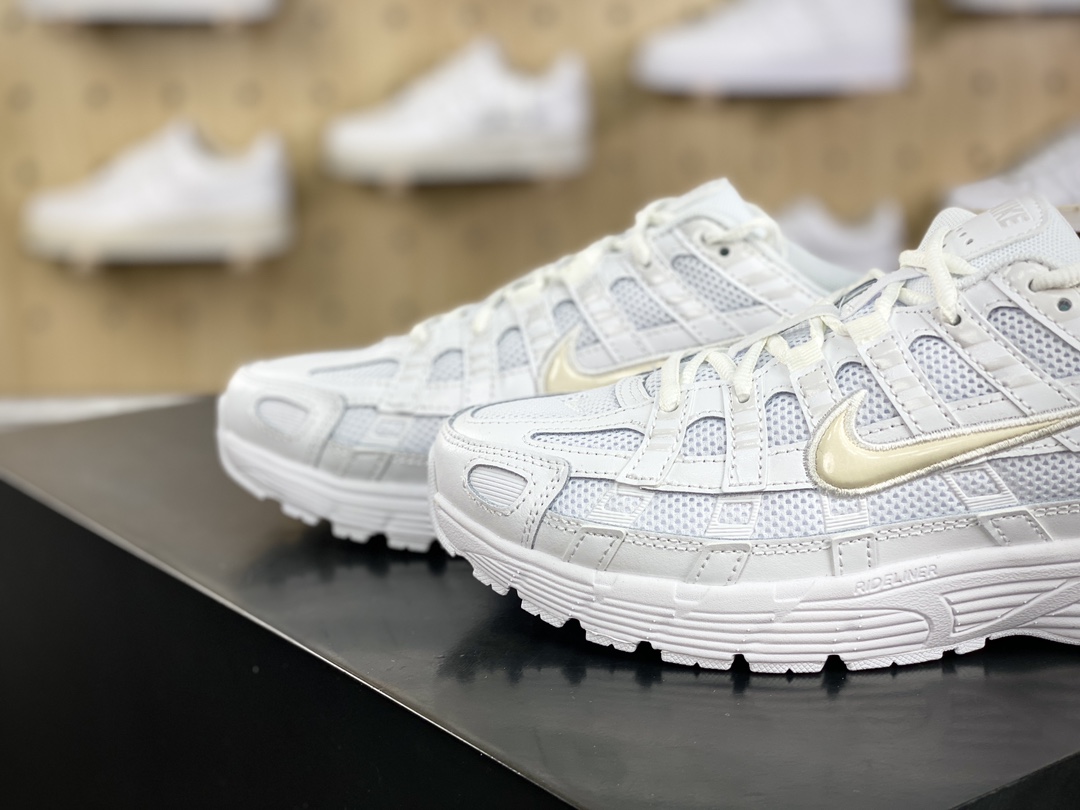 耐克Nike P-6000”Tirple White”系列低帮复古老爹风慢跑鞋“全白武士”BV1021-102