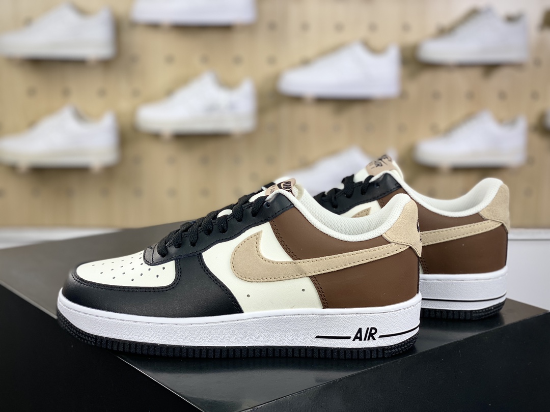 200 耐克Nike Air Force 1’07 Low"Black/White/Brown"空军一号板鞋“黑白棕黄”FB3355-200