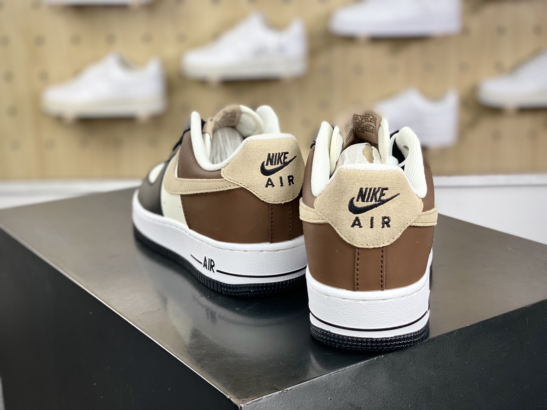 200 耐克Nike Air Force 1’07 Low"Black/White/Brown"空军一号板鞋“黑白棕黄”FB3355-200