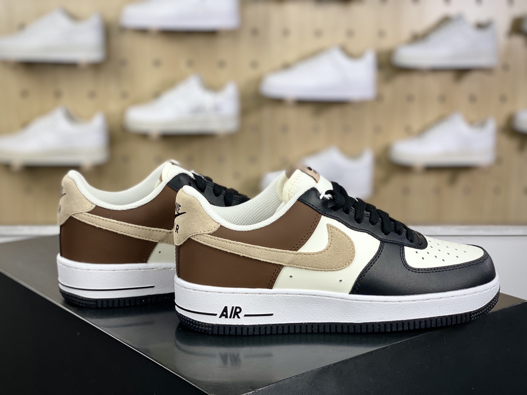 200 耐克Nike Air Force 1’07 Low"Black/White/Brown"空军一号板鞋“黑白棕黄”FB3355-200