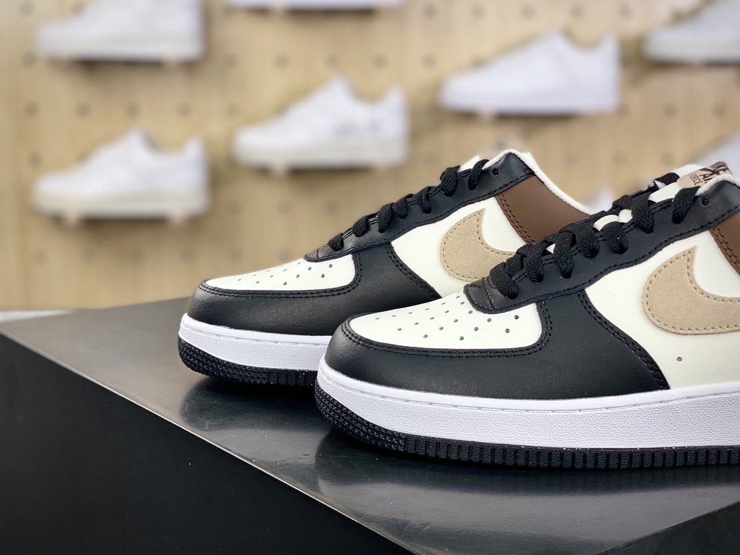 200 耐克Nike Air Force 1’07 Low"Black/White/Brown"空军一号板鞋“黑白棕黄”FB3355-200