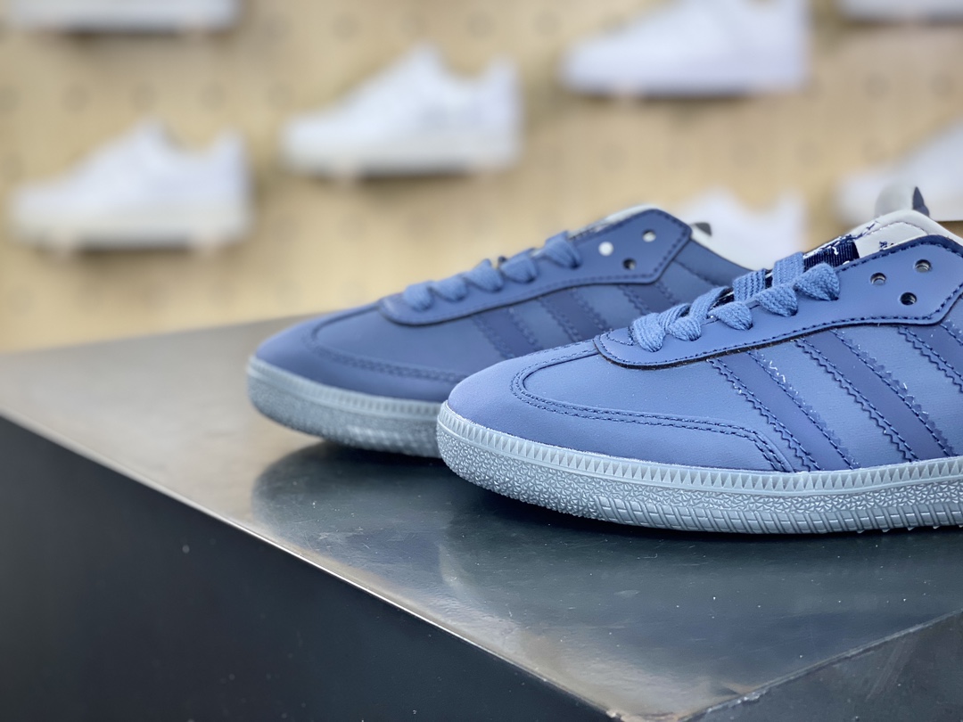 阿迪达斯/三叶草Adidas Originals Samba OG桑巴舞板鞋“尼龙海军蓝白”IG6169