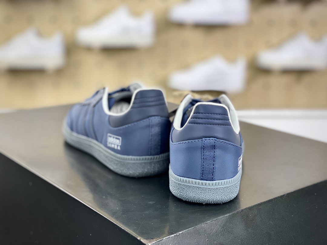 阿迪达斯/三叶草Adidas Originals Samba OG桑巴舞板鞋“尼龙海军蓝白”IG6169