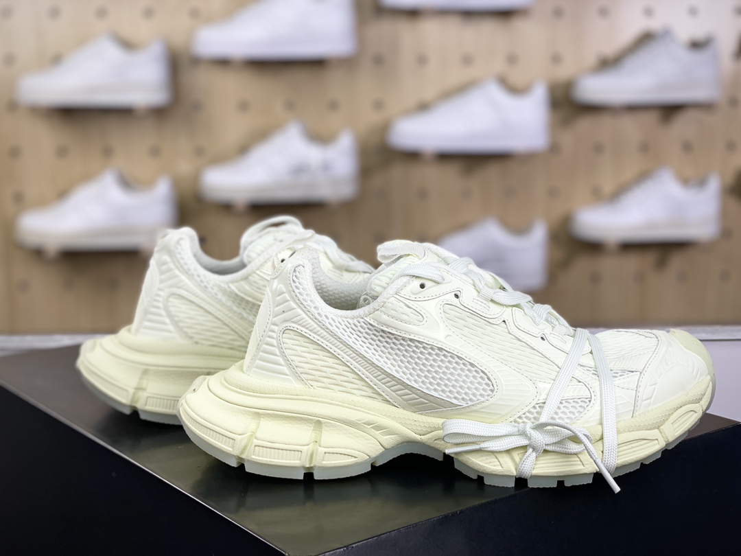 380 巴黎世家BALENCIAGA 3XL Sneakers 3+系列低帮慢跑鞋“网织米白全夜光”734731 W3XLG 9001