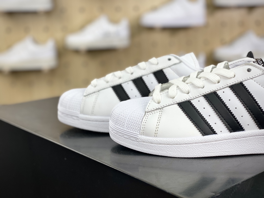 180 Prada x adidas Originals Superstar 80s"Core White/Core Black"贝壳头板鞋“皮革白黑三杠LOGO普拉达”FW6680