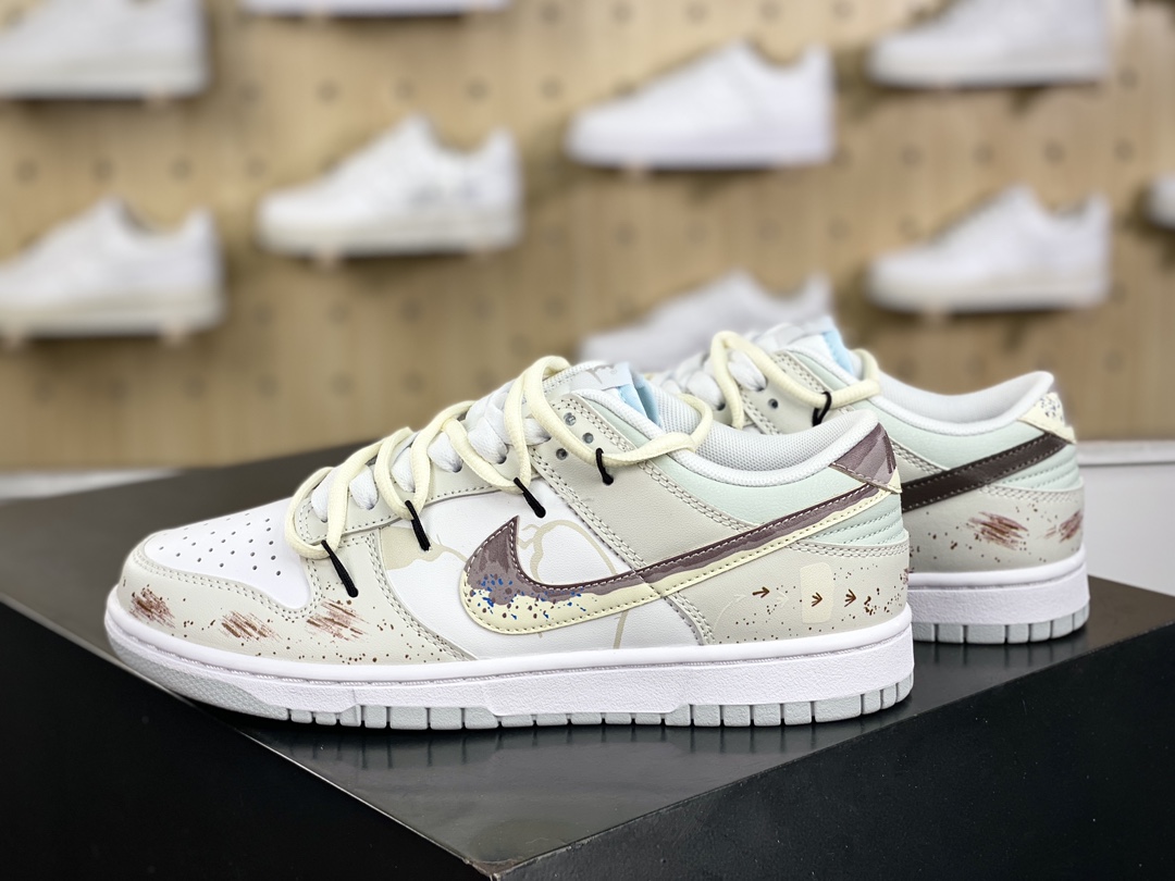 260 耐克Nike SB Dunk Low Lot"Neutral"扣篮系列低帮板鞋“皮革灰褐城市废墟绑绳”DV0831-101