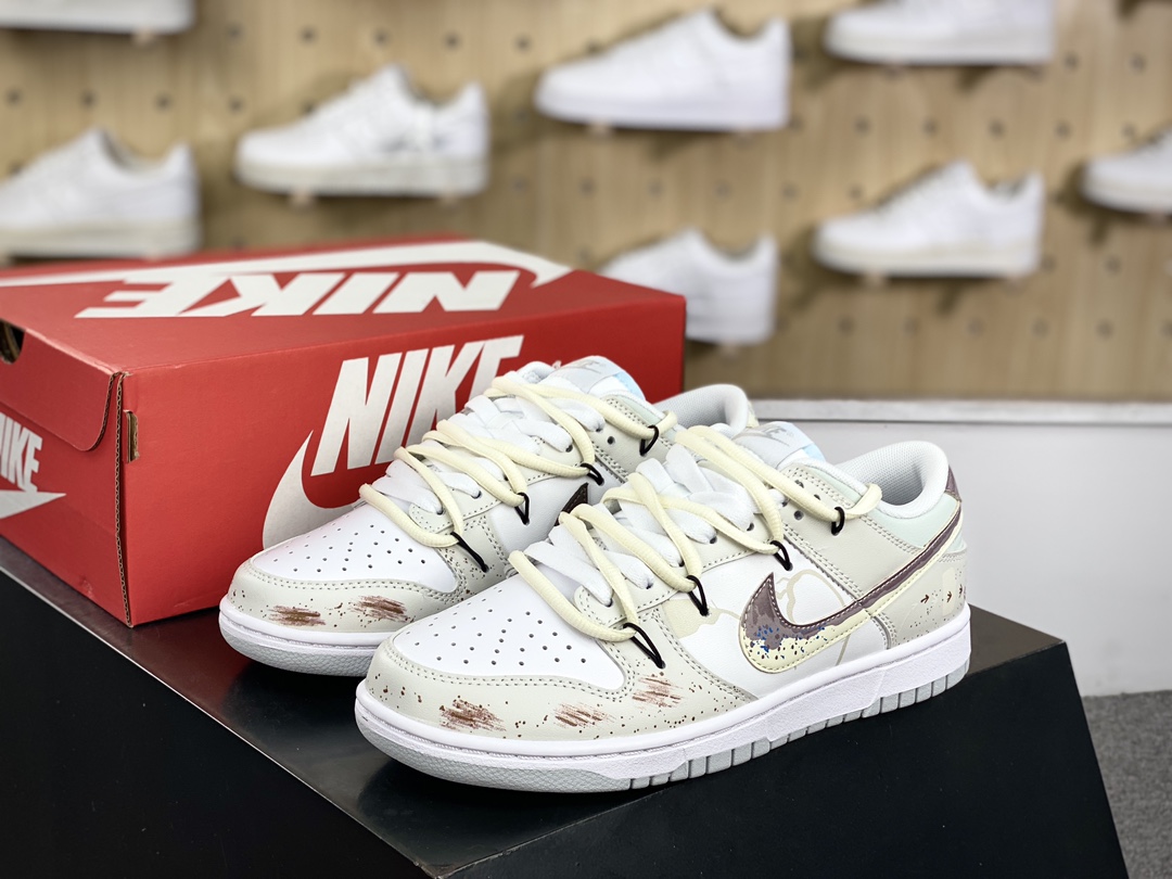 260 耐克Nike SB Dunk Low Lot”Neutral”扣篮系列低帮板鞋“皮革灰褐城市废墟绑绳”DV0831-101