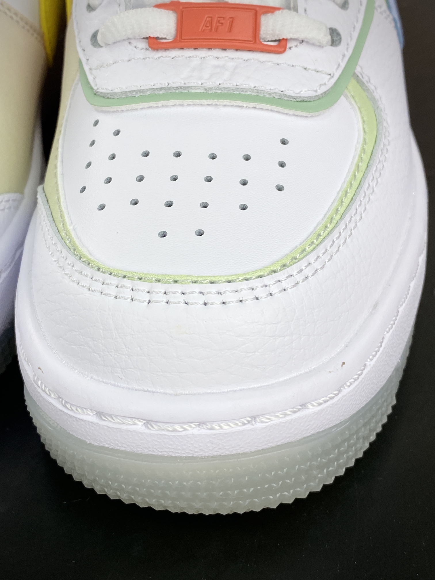 200 耐克Nike WMNS Air Force 1 Shadow"White/Purple/Yellow"空军一号板鞋"皮革拼接糖果白蓝粉紫水晶底"CW2630-141