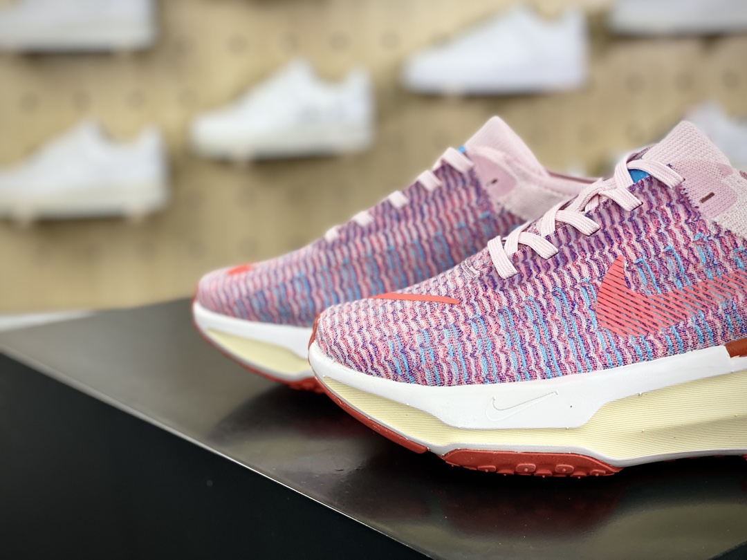 200 耐克Nike ZoomX Invincible Run Flyknit 3"White/Black/Blue/Pink"慢跑鞋“针织白黑浅蓝粉”DR2660-600