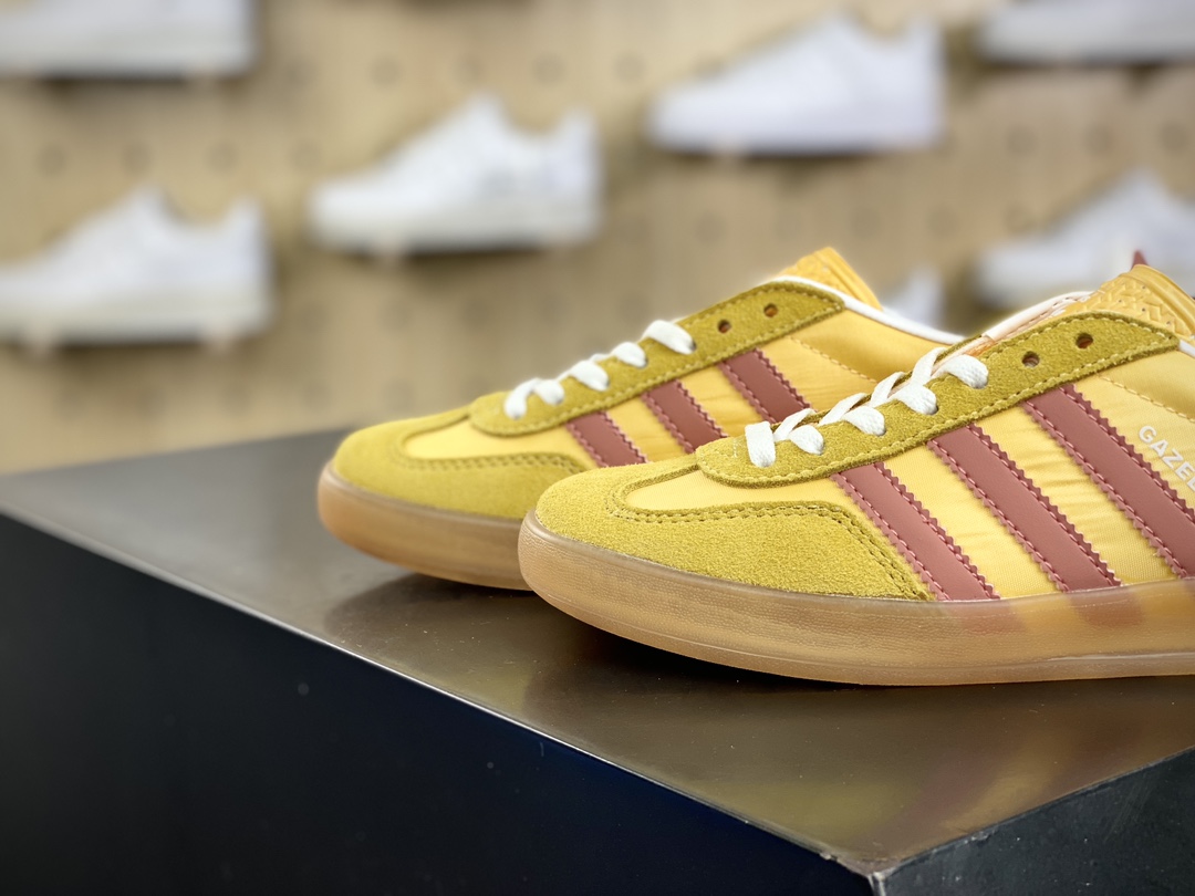 190 阿迪达斯Adidas Gazelle Indoor Trainers 羚羊内训系列低帮板鞋“翻毛粘土黄橘黄生胶底”IE2959