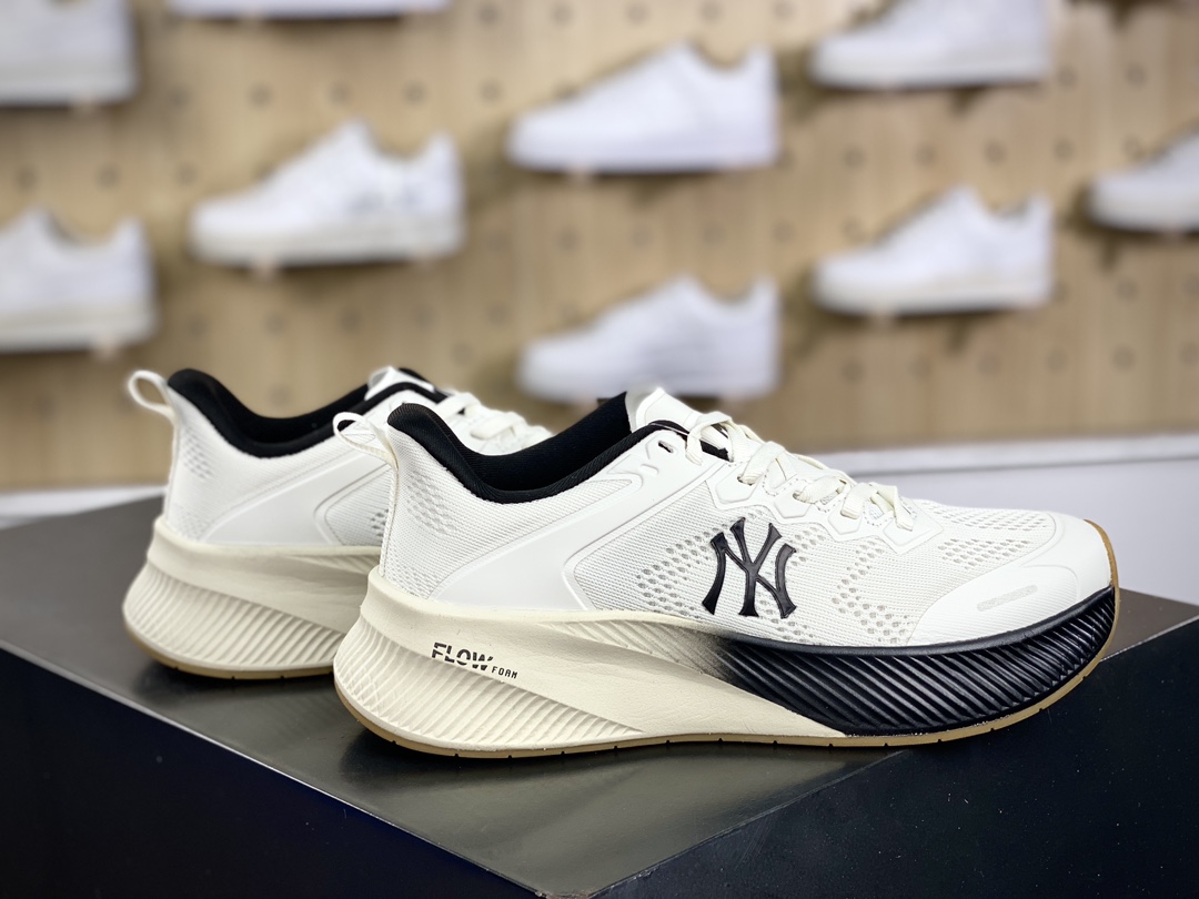 180 New York Yankees x MLB Athflow Low Sneakers 慵懒运慢跑鞋“网织白黑NY小标”3ASHATF3N-GP006