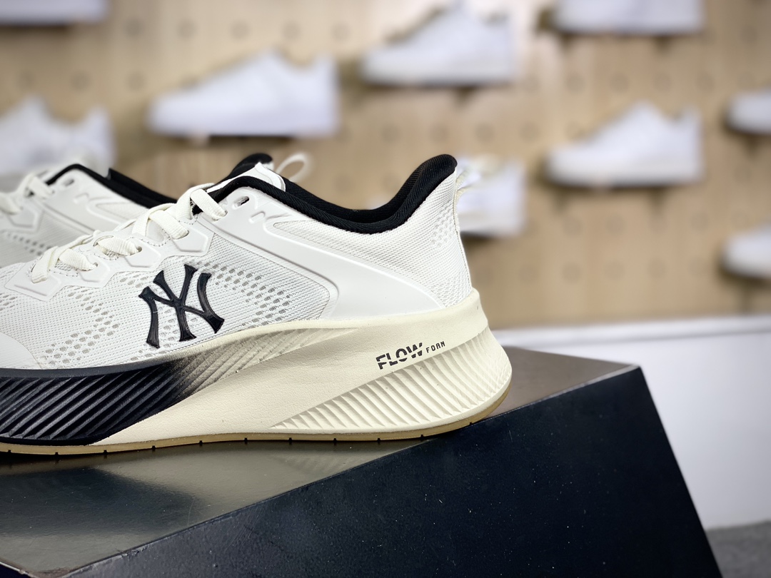 180 New York Yankees x MLB Athflow Low Sneakers 慵懒运慢跑鞋“网织白黑NY小标”3ASHATF3N-GP006