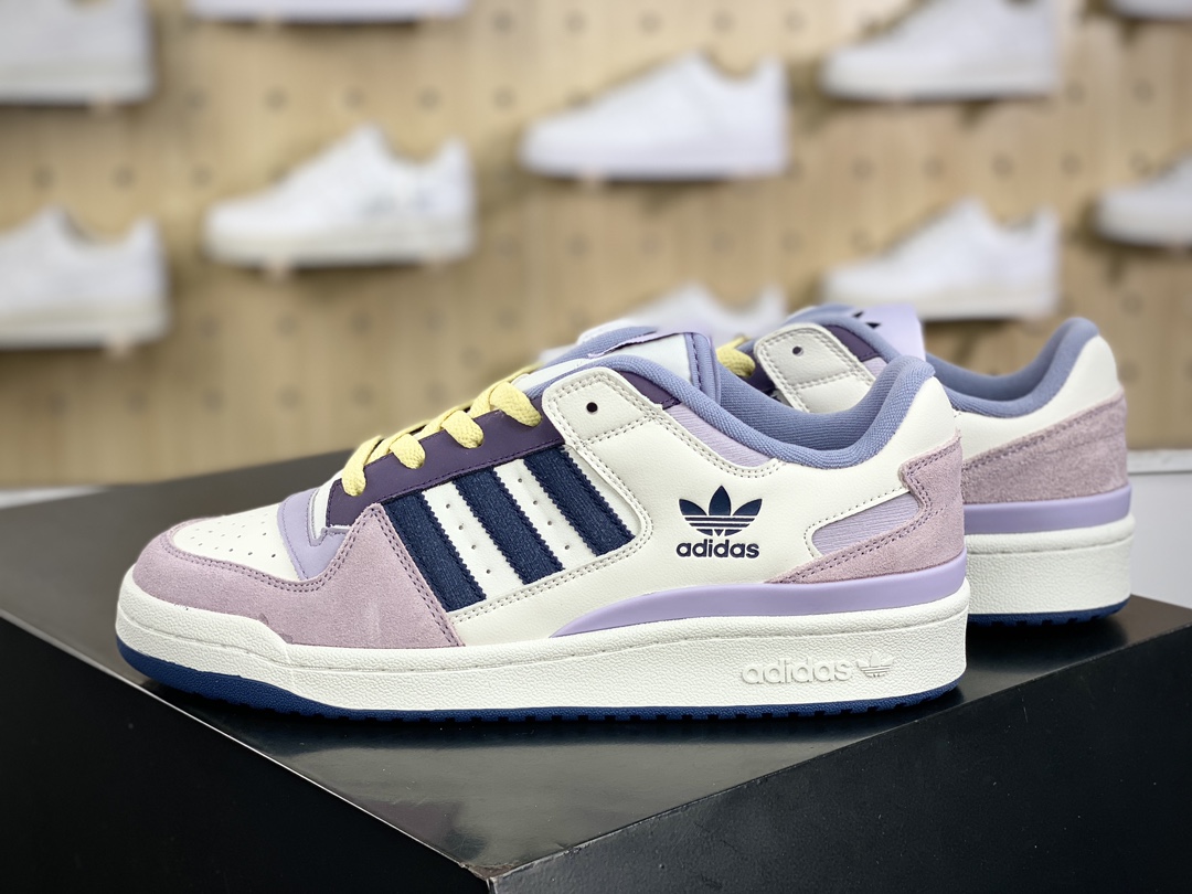 三叶草Adidas Originals Forum 84 Low CL罗马系列低帮板鞋“浅蓝紫”ID6266