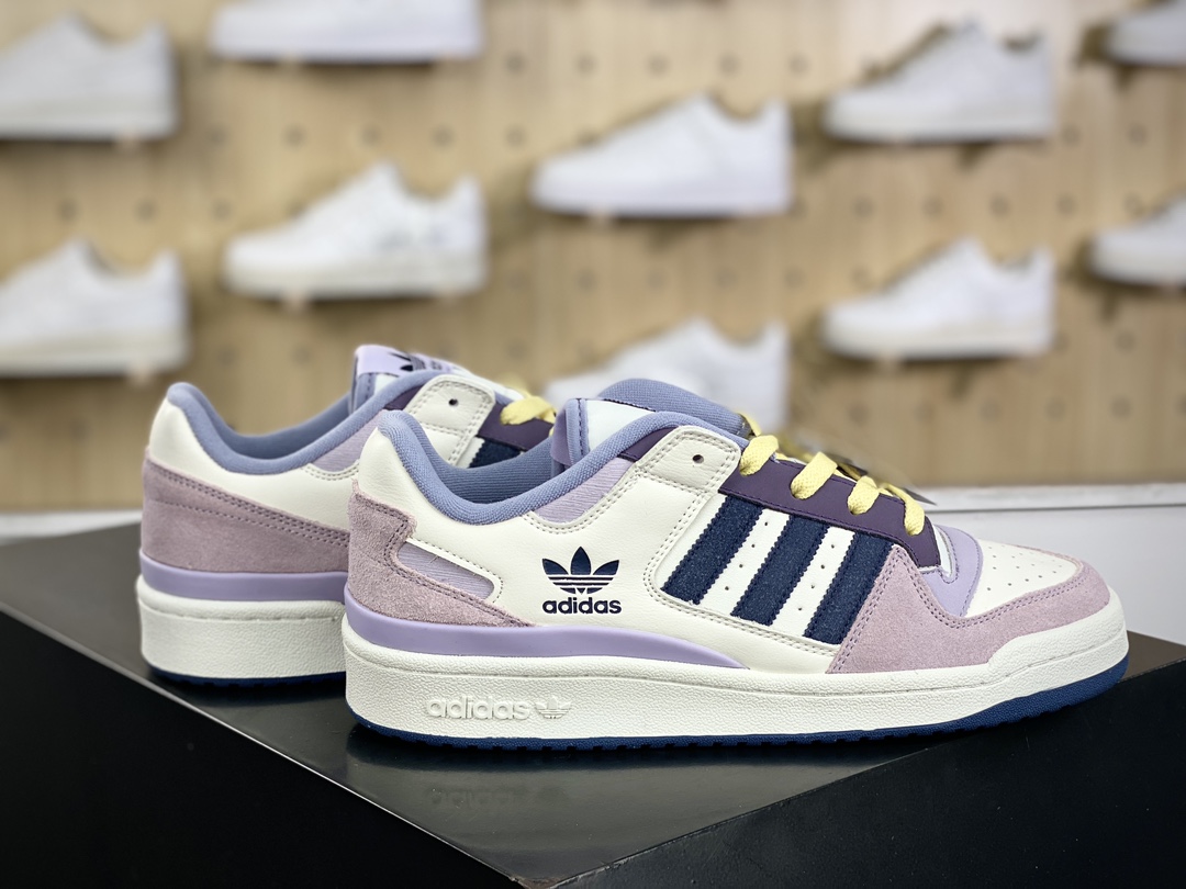 三叶草Adidas Originals Forum 84 Low CL罗马系列低帮板鞋“浅蓝紫”ID6266