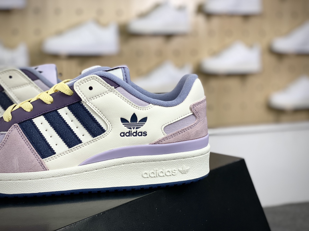 三叶草Adidas Originals Forum 84 Low CL罗马系列低帮板鞋“浅蓝紫”ID6266