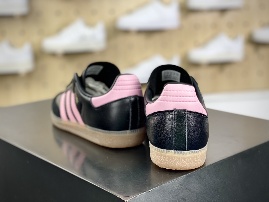 220 Lionel Messi x adidas Samba"Inter Miami CF/Black Pink"桑巴舞系板鞋“联名迈阿密黑粉”IH8157