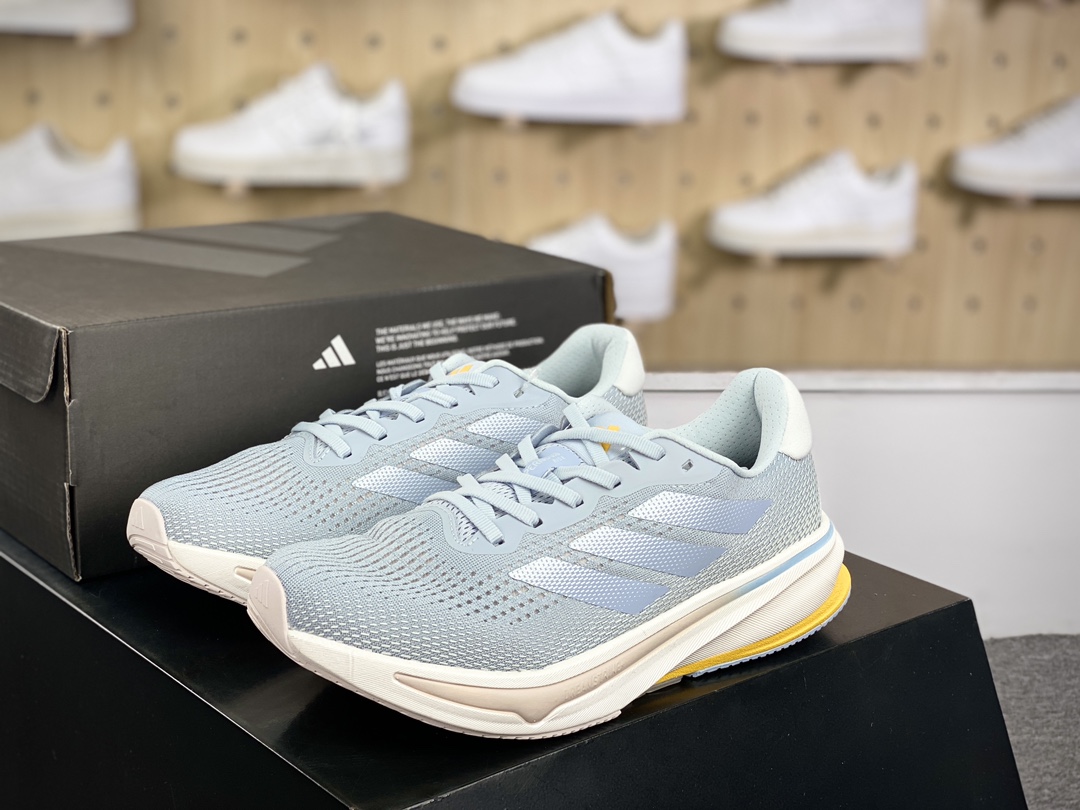 200 阿迪达斯Adidas Supernova Rise M 慢跑鞋“网织灰蓝浅黄”IG7512