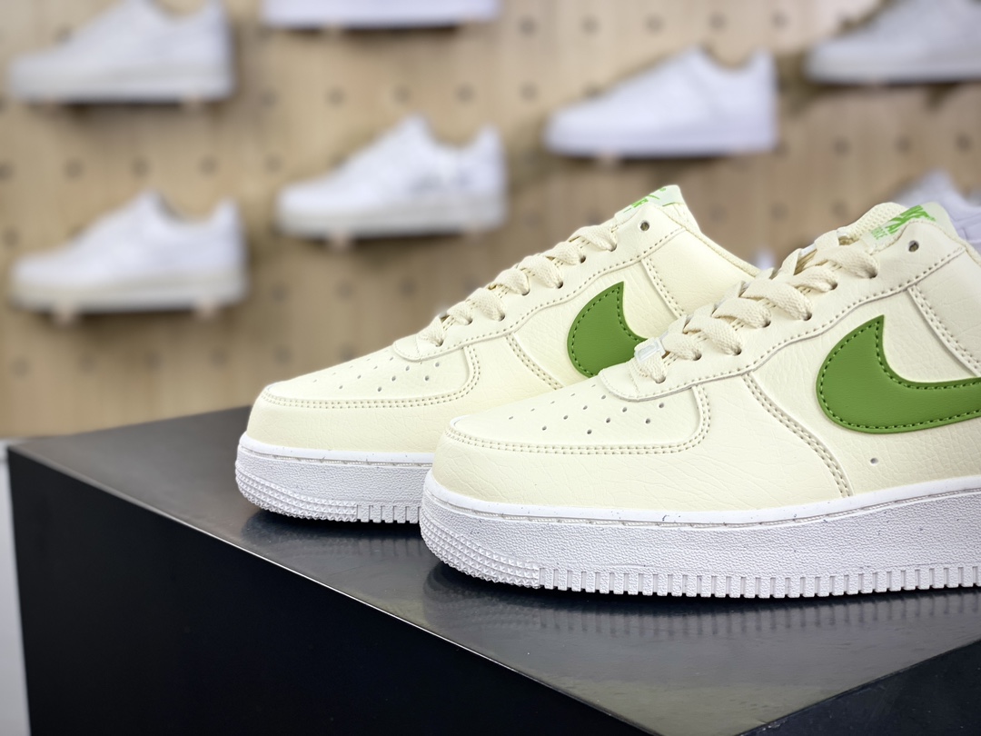 200 耐克Nike Air Force 1’07 Low Next Nature"Coconut Milk/Green"空军一号板鞋“皮革奶白绿”DV3808-102