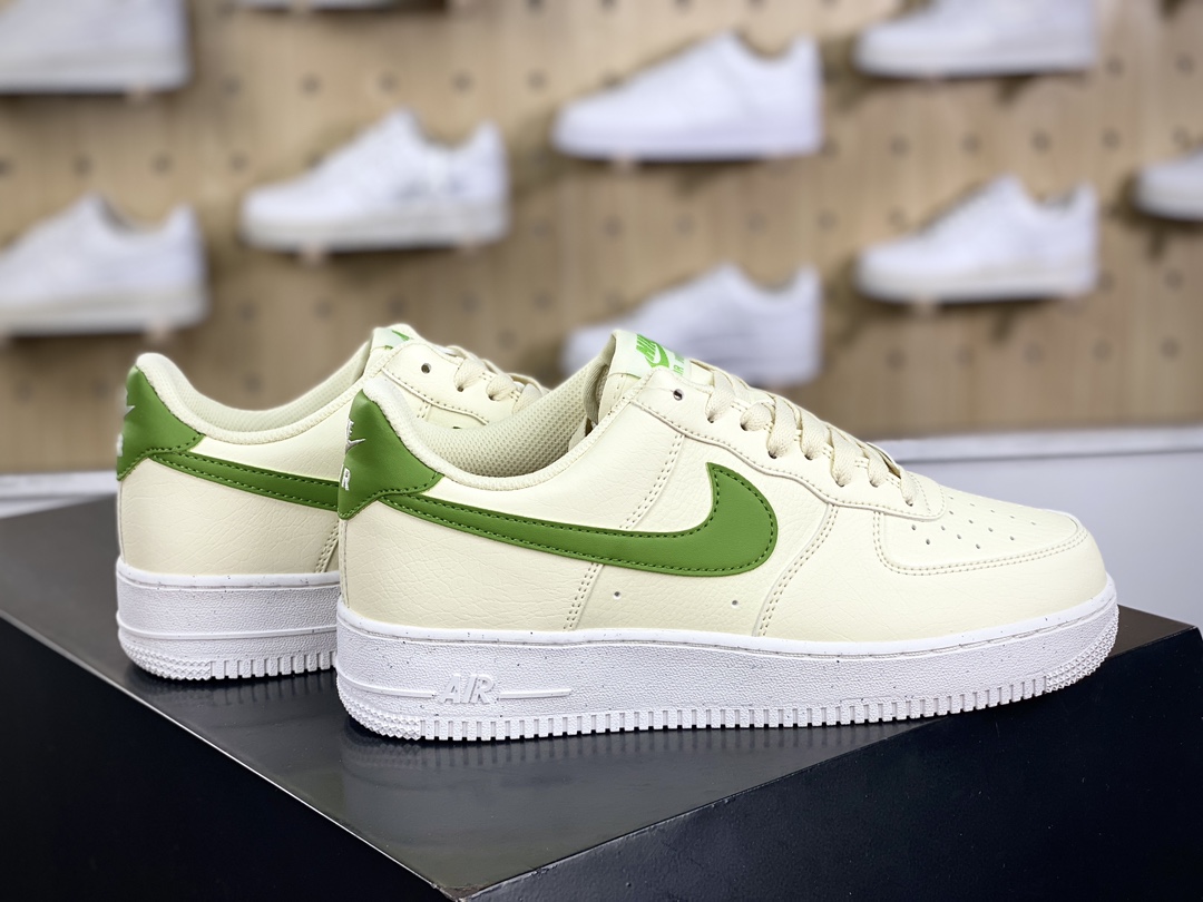 200 耐克Nike Air Force 1’07 Low Next Nature"Coconut Milk/Green"空军一号板鞋“皮革奶白绿”DV3808-102