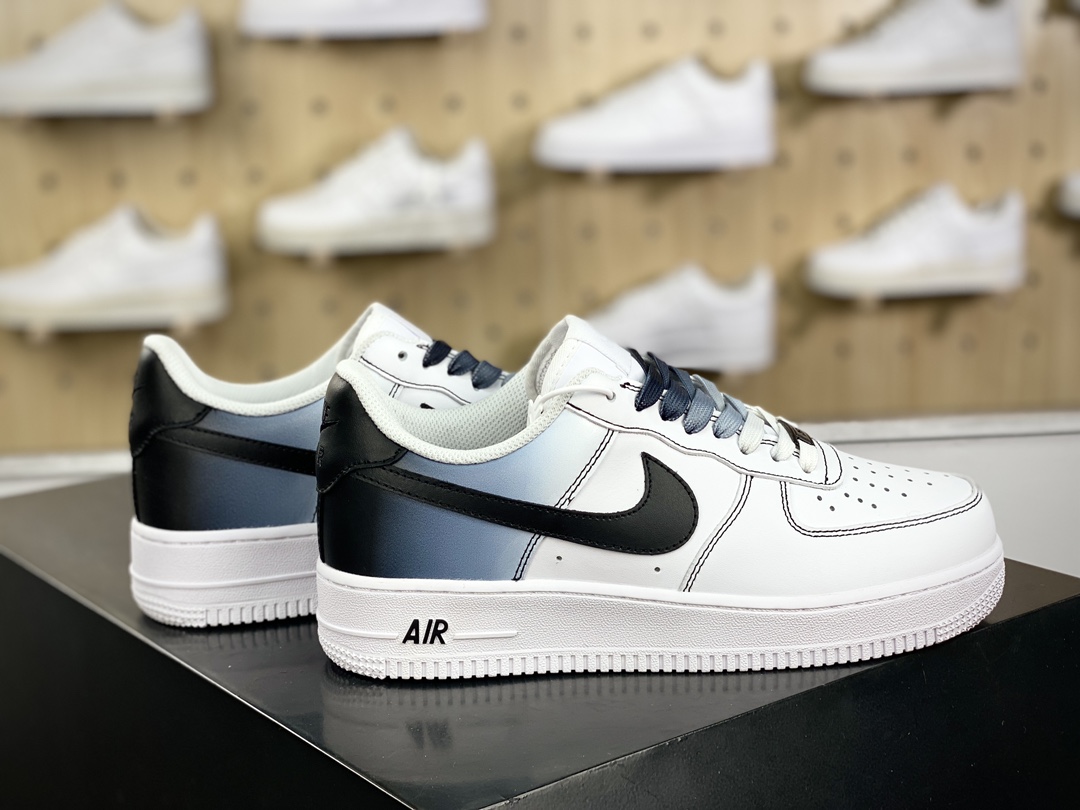 220 耐克Nike Air Force 1’07 Low"White/Sliver"空军一号板鞋“皮革白灰银渐变”FN0366-101