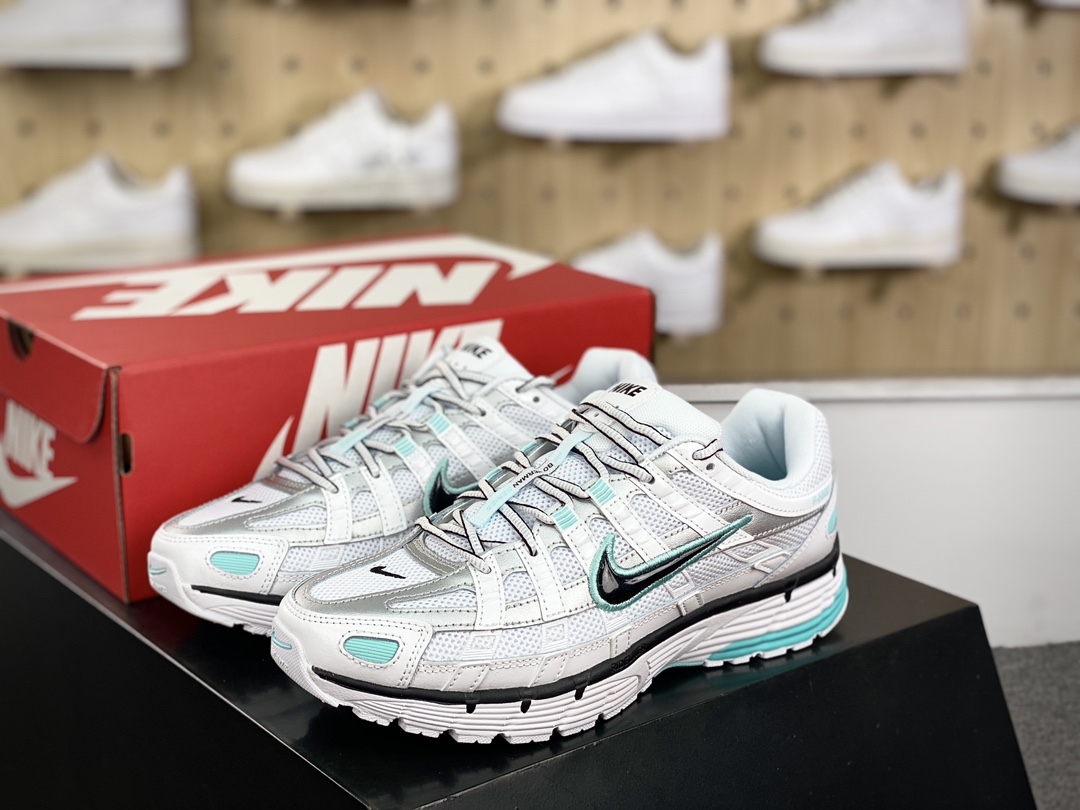 耐克Nike P-6000”White/Mint green/Black”系列低帮慢跑鞋“白黑薄荷绿”BV1021-104