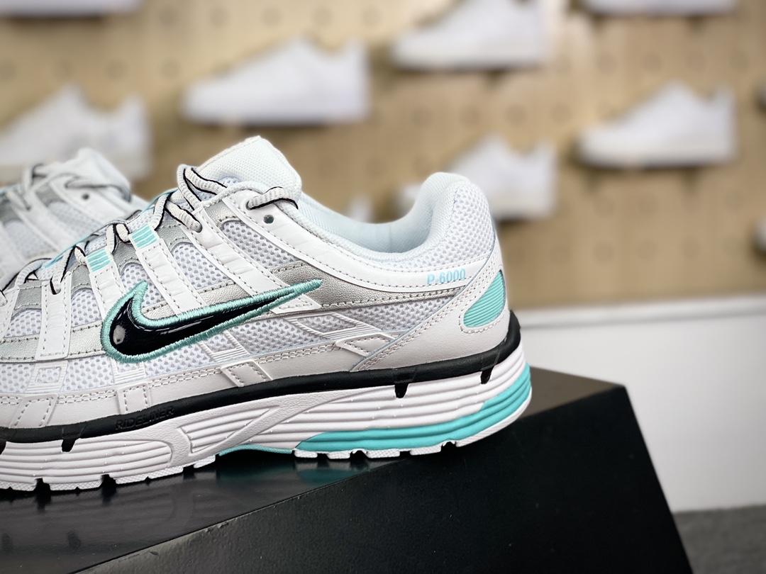 耐克Nike P-6000”White/Mint green/Black”系列低帮慢跑鞋“白黑薄荷绿”BV1021-104