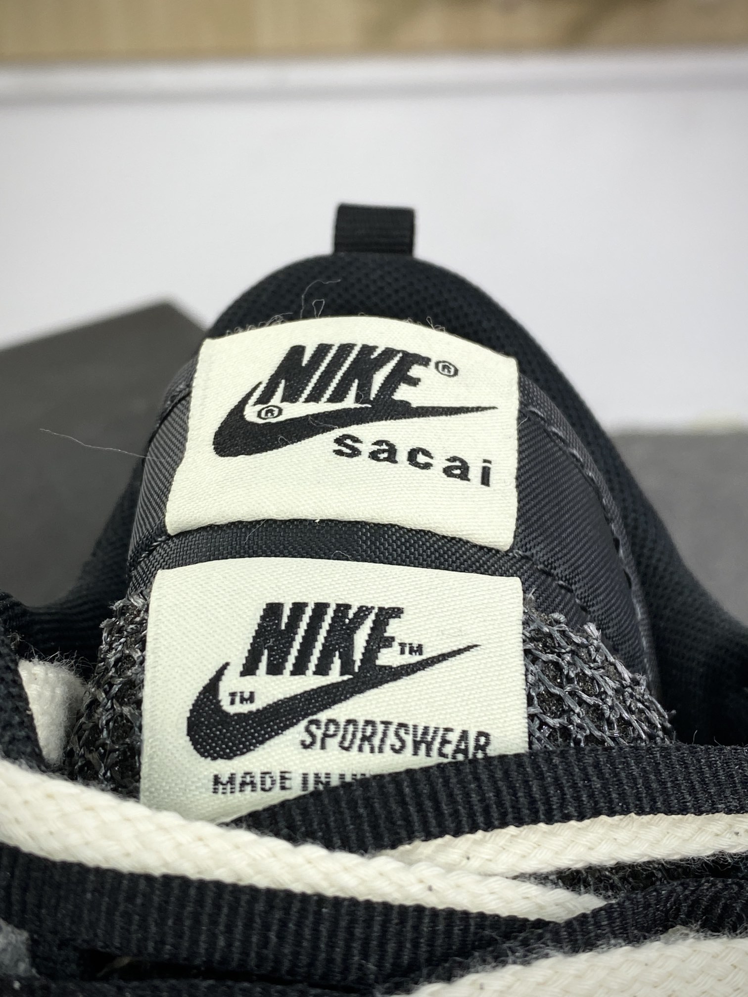 240 Sacai x Nike VaporWaffle 3.0"Charcoal Grey/Black"慢跑鞋“网织碳灰黑重叠双钩子”CV1363-105