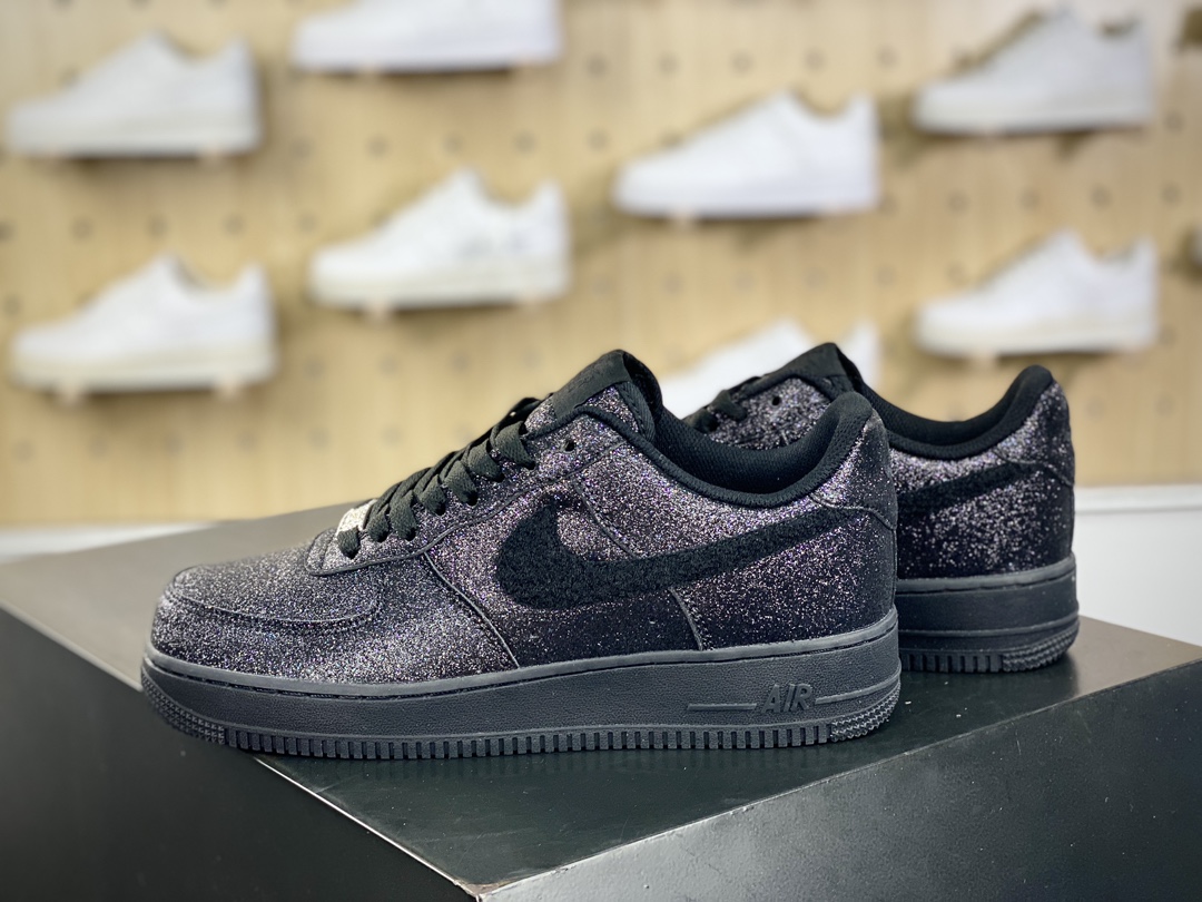 220 耐克Nike Air Force 1'07 Low"Black Swan"空军一号低帮板鞋“黑天鹅换勾满天星”CW2288-001