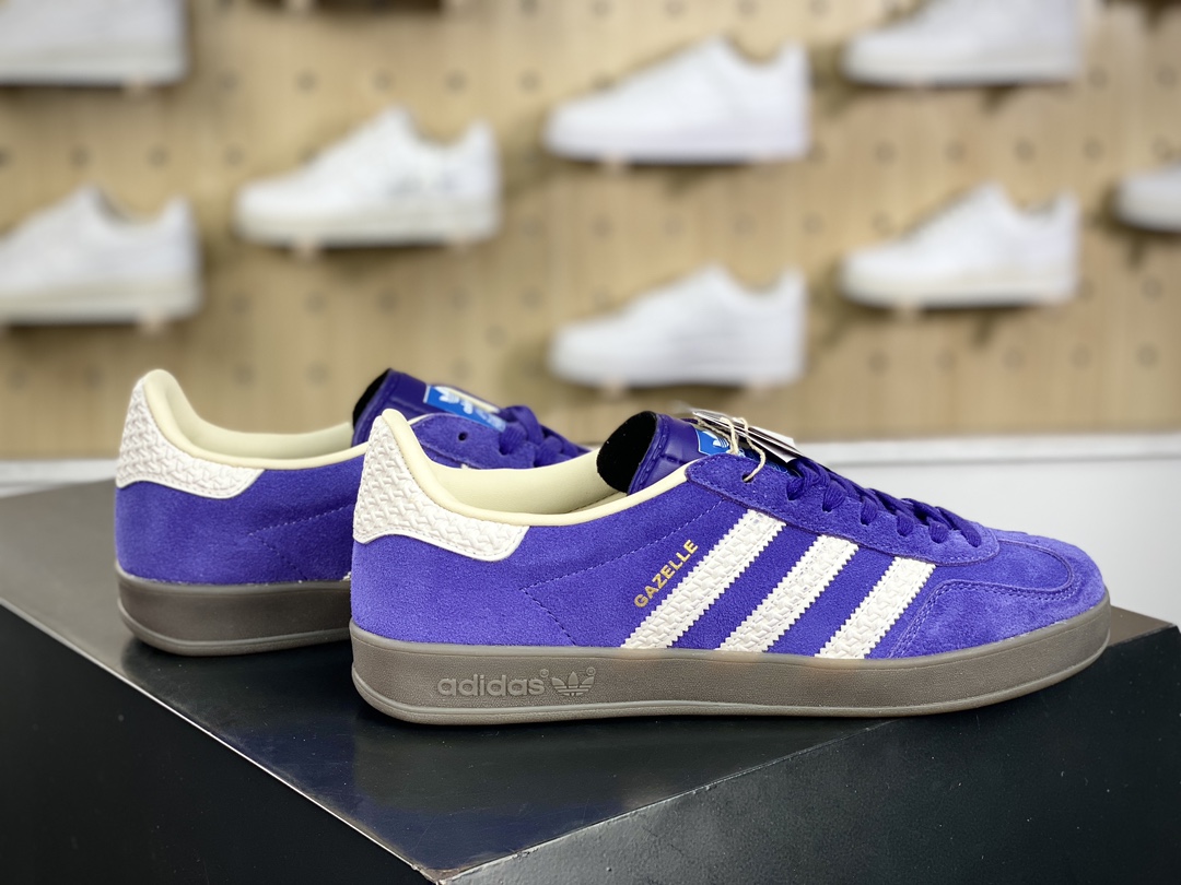 160 阿迪达斯Adidas Gazelle Indoor Trainers 羚羊板鞋“翻毛罗兰紫焦糖底”IF1806