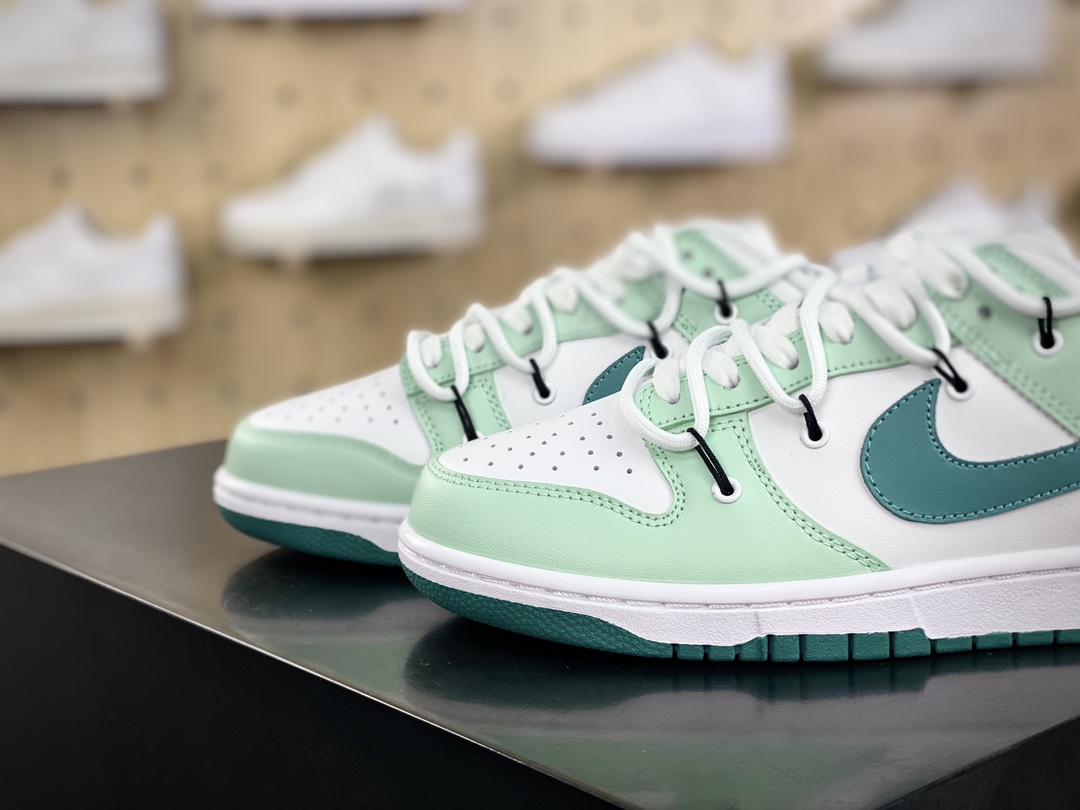 260 耐克Nike SB Dunk Low Lot"Mint/White"扣篮板鞋“青绿薄荷白绑绳”FD9911-101