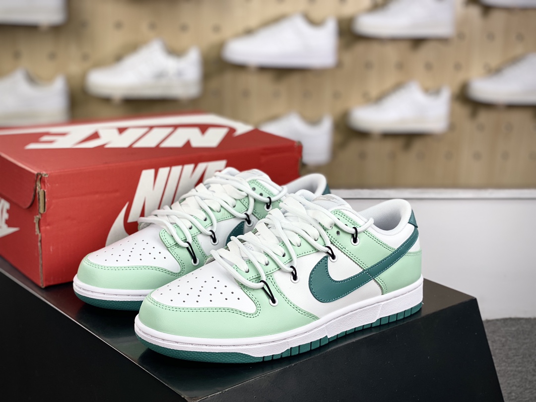 260 耐克Nike SB Dunk Low Lot”Mint/White”扣篮板鞋“青绿薄荷白绑绳”FD9911-101