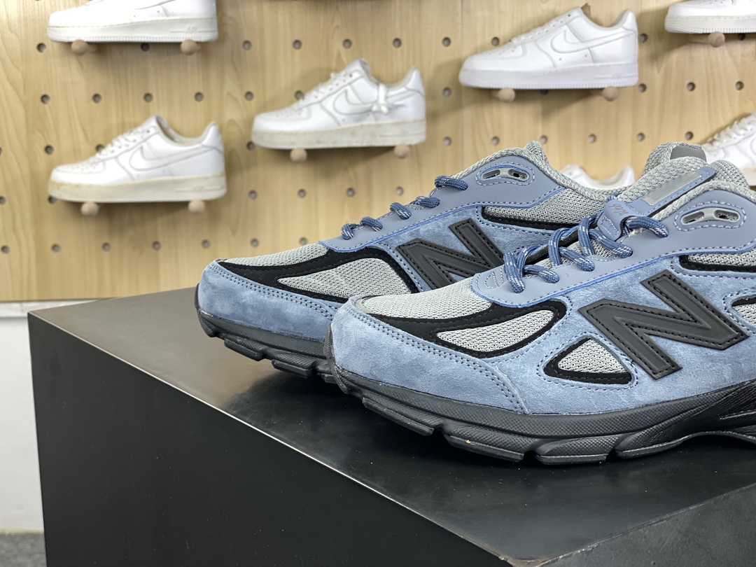 240 新百伦New Balance in USA M990V4"Grey Black"系列百搭老爹跑步鞋“雾霾蓝黑”U990BB4