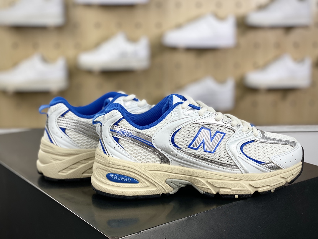 NB新百伦New Balance MR530系列低帮复古跑步鞋“白银蓝莓优格”MR530EA