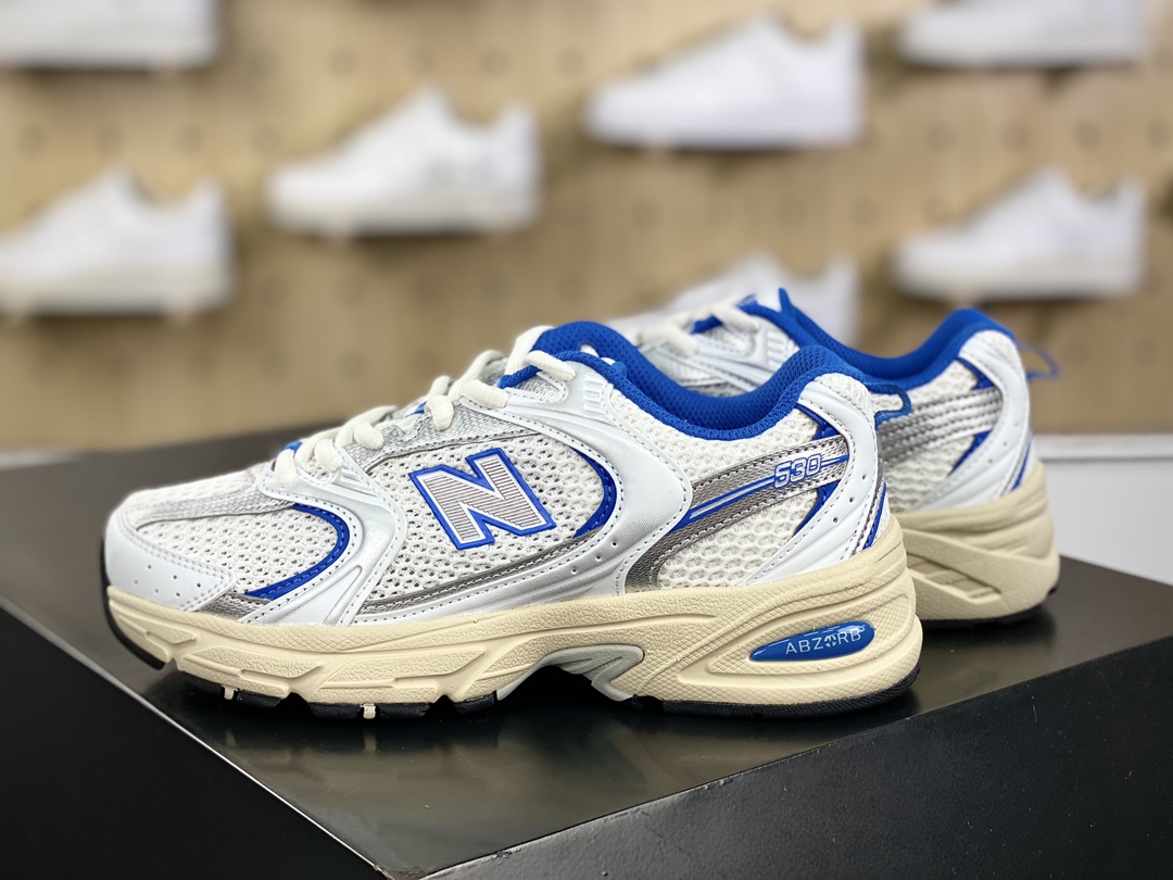 NB新百伦New Balance MR530系列低帮复古跑步鞋“白银蓝莓优格”MR530EA